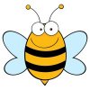 Цветной пример раскраски рисунок пчелы