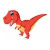 Цветной пример раскраски зубастый динозавр