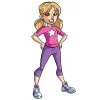 Цветной пример раскраски фитнес для девочек