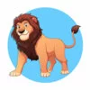Цветной пример раскраски лев король лев