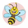 Цветной пример раскраски простая раскраска пчелка