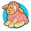 Цветной пример раскраски игрушка овечка