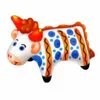 Цветной пример раскраски дымковская игрушка корова или барашек