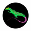 Цветной пример раскраски зеленая ящерица