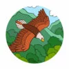 Цветной пример раскраски орел в горах