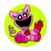 Цветной пример раскраски picky piggy с яблоком