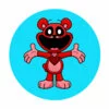 Цветной пример раскраски bobby bearhug smiling critters