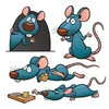 Цветной пример раскраски смешная мышка