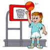 Цветной пример раскраски игра баскетбол