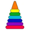 Цветной пример раскраски игрушка пирамидка