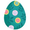 Цветной пример раскраски большое пасхальное яйцо во весь лист