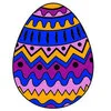 Цветной пример раскраски яйцо пасхальное с узорами
