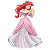 Цветной пример раскраски принцесса ариэль в платье на балу
