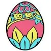 Цветной пример раскраски красивое яйцо