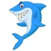 Цветной пример раскраски улыбающаяся акула
