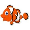 Цветной пример раскраски оранжевый клоун рыба