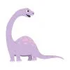 Цветной пример раскраски простая картинка динозавра
