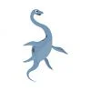 Цветной пример раскраски водоплавающий динозавр