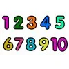Цветной пример раскраски цифры от 1 до 10