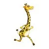 Цветной пример раскраски жираф бежит