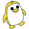 Цветной пример раскраски адопт ми золотой пингвин