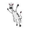 Цветной пример раскраски веселая зебра