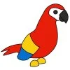 Цветной пример раскраски адопт ми пет попугай