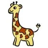 Цветной пример раскраски жираф рисунок