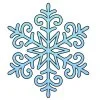 Цветной пример раскраски снежинка с нежными узорами