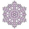 Цветной пример раскраски сложная форма снежинка