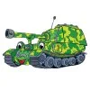 Цветной пример раскраски артиллерийский танк рисунок