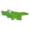 Цветной пример раскраски добрый крокодил