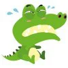 Цветной пример раскраски крокодил льет слезы
