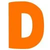 Цветной пример раскраски английский алфавит буква d без картинки