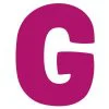 Цветной пример раскраски английский алфавит буква g без картинки