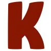 Цветной пример раскраски английский алфавит буква k без картинки