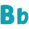 Цветной пример раскраски буква b английского алфавита