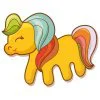 Цветной пример раскраски лошадка имбирное печенье