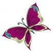 Цветной пример раскраски сложная бабочка