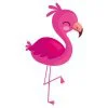 Цветной пример раскраски птенец фламинго