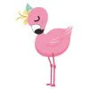 Цветной пример раскраски королевский фламинго