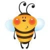 Цветной пример раскраски пчела для детей