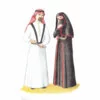 Цветной пример раскраски арабский национальный костюм