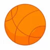 Цветной пример раскраски баскетбольный мяч