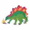 Цветной пример раскраски динозавр стегозавр у растения