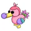 Цветной пример раскраски додо птица