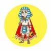 Цветной пример раскраски фараон египер