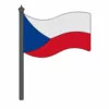 Цветной пример раскраски флаг чехии