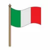 Цветной пример раскраски флаг италии