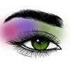 Цветной пример раскраски глаз для макияжа косметика